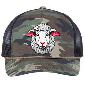 Cute Shee.P Lamb Farm Animals Cuddly Pets Retro Rope Trucker Hat Cap