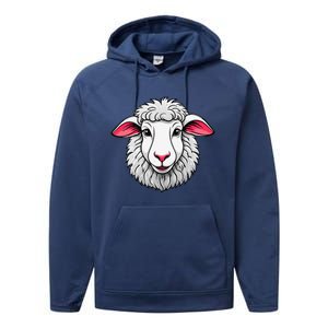 Cute Shee.P Lamb Farm Animals Cuddly Pets Performance Fleece Hoodie