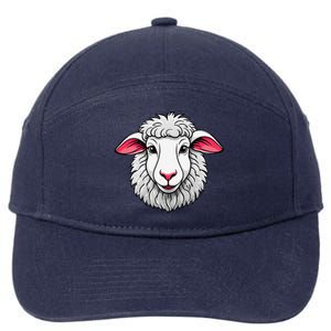 Cute Shee.P Lamb Farm Animals Cuddly Pets 7-Panel Snapback Hat