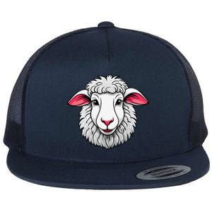 Cute Shee.P Lamb Farm Animals Cuddly Pets Flat Bill Trucker Hat