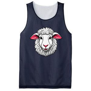 Cute Shee.P Lamb Farm Animals Cuddly Pets Mesh Reversible Basketball Jersey Tank