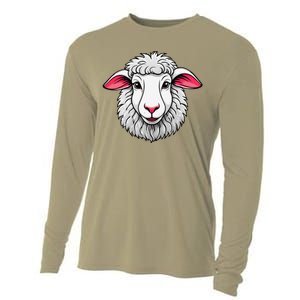 Cute Shee.P Lamb Farm Animals Cuddly Pets Cooling Performance Long Sleeve Crew