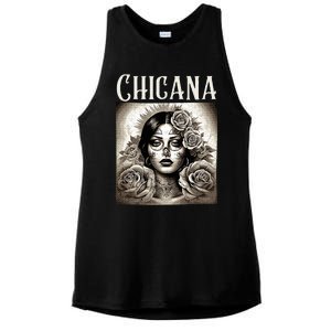 Chicana Style Lowrider Mexican American Latina Ladies PosiCharge Tri-Blend Wicking Tank