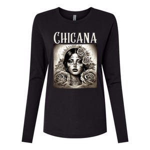 Chicana Style Lowrider Mexican American Latina Womens Cotton Relaxed Long Sleeve T-Shirt