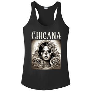 Chicana Style Lowrider Mexican American Latina Ladies PosiCharge Competitor Racerback Tank