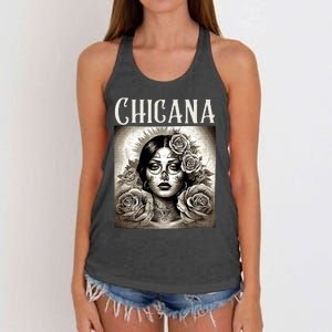 Chicana Style Lowrider Mexican American Latina Women's Knotted Racerback Tank