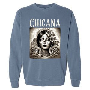 Chicana Style Lowrider Mexican American Latina Garment-Dyed Sweatshirt