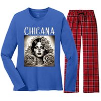 Chicana Style Lowrider Mexican American Latina Women's Long Sleeve Flannel Pajama Set 