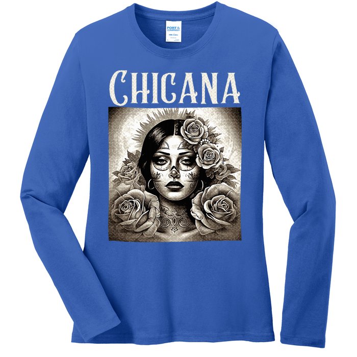 Chicana Style Lowrider Mexican American Latina Ladies Long Sleeve Shirt