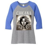 Chicana Style Lowrider Mexican American Latina Women's Tri-Blend 3/4-Sleeve Raglan Shirt