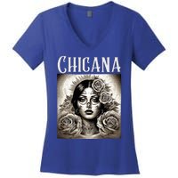 Chicana Style Lowrider Mexican American Latina Women's V-Neck T-Shirt