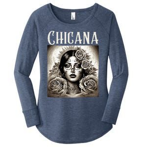 Chicana Style Lowrider Mexican American Latina Women's Perfect Tri Tunic Long Sleeve Shirt