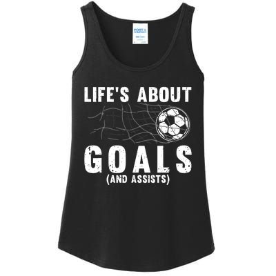 Cool Soccer Lovers Player Football Goal Ladies Essential Tank