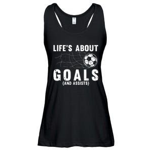 Cool Soccer Lovers Player Football Goal Ladies Essential Flowy Tank