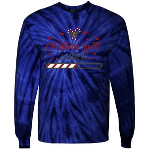 Christmas Spirit Loading Tie-Dye Long Sleeve Shirt