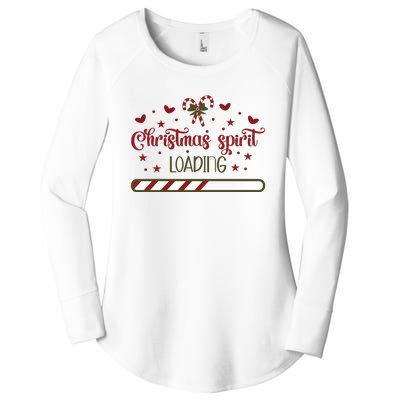 Christmas Spirit Loading Women's Perfect Tri Tunic Long Sleeve Shirt