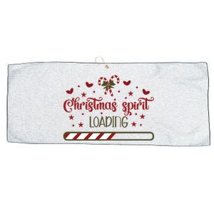 Christmas Spirit Loading Large Microfiber Waffle Golf Towel