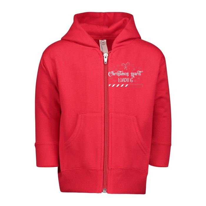 Christmas Spirit Loading Toddler Zip Fleece Hoodie