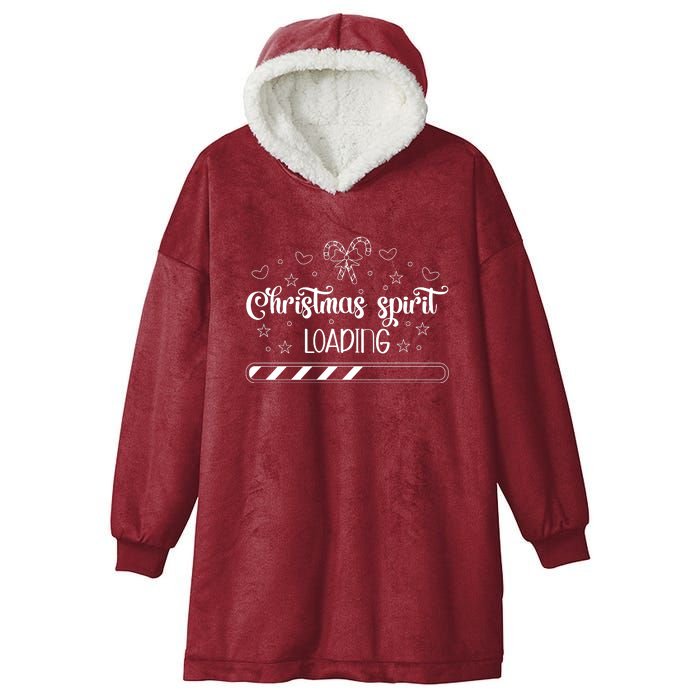 Christmas Spirit Loading Hooded Wearable Blanket