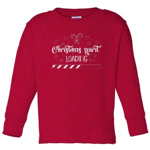 Christmas Spirit Loading Toddler Long Sleeve Shirt