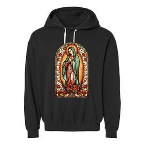 Catholic Saint Lady Of Guadalupe Graphic Women Virgin Mary Garment-Dyed Fleece Hoodie