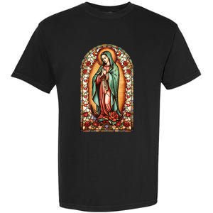 Catholic Saint Lady Of Guadalupe Graphic Women Virgin Mary Garment-Dyed Heavyweight T-Shirt