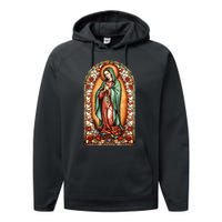 Catholic Saint Lady Of Guadalupe Graphic Women Virgin Mary Performance Fleece Hoodie