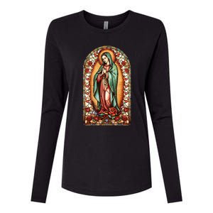 Catholic Saint Lady Of Guadalupe Graphic Women Virgin Mary Womens Cotton Relaxed Long Sleeve T-Shirt