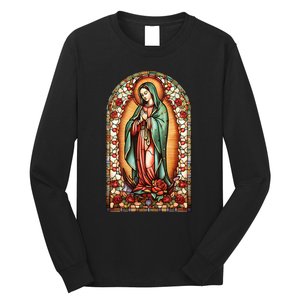 Catholic Saint Lady Of Guadalupe Graphic Women Virgin Mary Long Sleeve Shirt