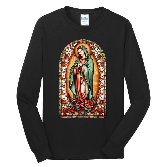 Catholic Saint Lady Of Guadalupe Graphic Women Virgin Mary Tall Long Sleeve T-Shirt