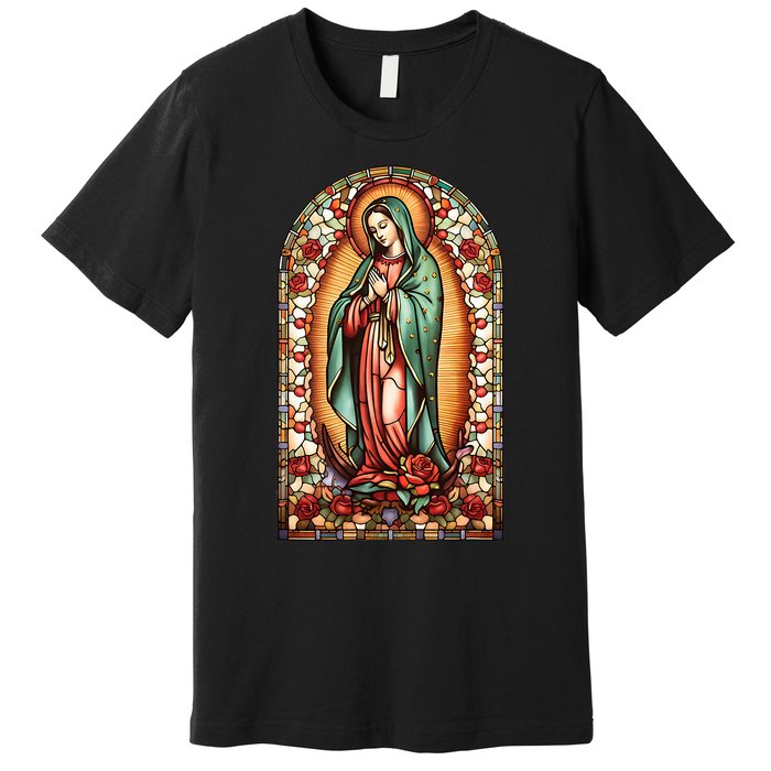 Catholic Saint Lady Of Guadalupe Graphic Women Virgin Mary Premium T-Shirt