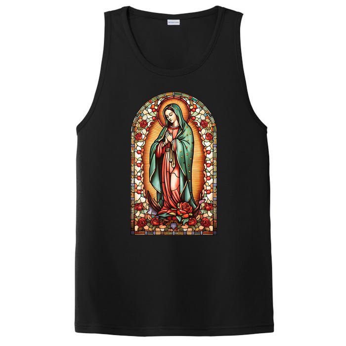 Catholic Saint Lady Of Guadalupe Graphic Women Virgin Mary PosiCharge Competitor Tank