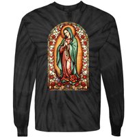 Catholic Saint Lady Of Guadalupe Graphic Women Virgin Mary Tie-Dye Long Sleeve Shirt