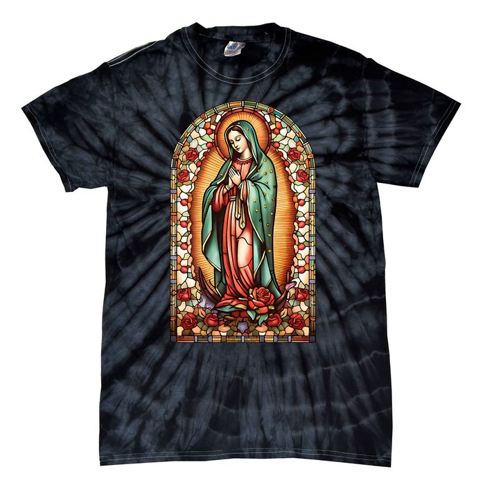 Catholic Saint Lady Of Guadalupe Graphic Women Virgin Mary Tie-Dye T-Shirt