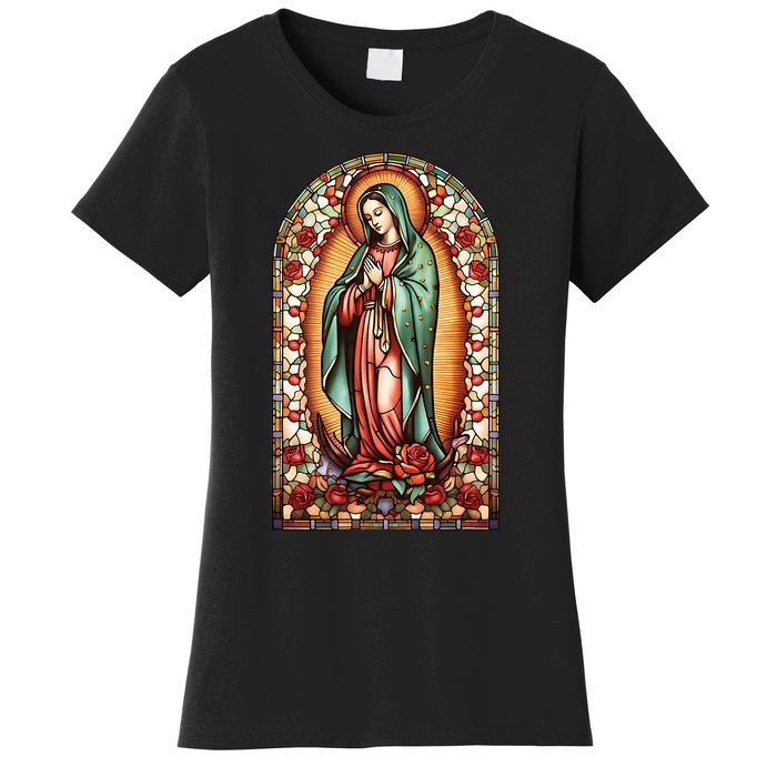 Catholic Saint Lady Of Guadalupe Graphic Women Virgin Mary Women's T-Shirt