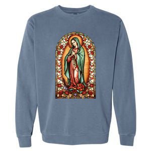 Catholic Saint Lady Of Guadalupe Graphic Women Virgin Mary Garment-Dyed Sweatshirt