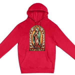 Catholic Saint Lady Of Guadalupe Graphic Women Virgin Mary Premium Pullover Hoodie