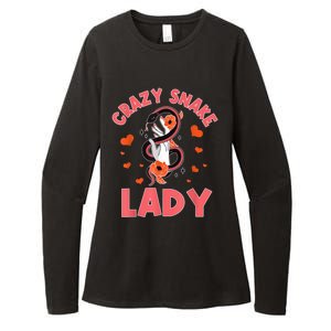 Crazy Snake Lady Snakes Reptile Girl Herpetologist Womens CVC Long Sleeve Shirt