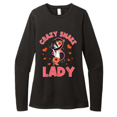 Crazy Snake Lady Snakes Reptile Girl Herpetologist Womens CVC Long Sleeve Shirt