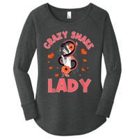 Crazy Snake Lady Snakes Reptile Girl Herpetologist Women's Perfect Tri Tunic Long Sleeve Shirt