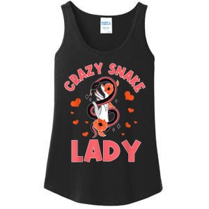 Crazy Snake Lady Snakes Reptile Girl Herpetologist Ladies Essential Tank