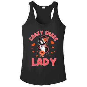 Crazy Snake Lady Snakes Reptile Girl Herpetologist Ladies PosiCharge Competitor Racerback Tank