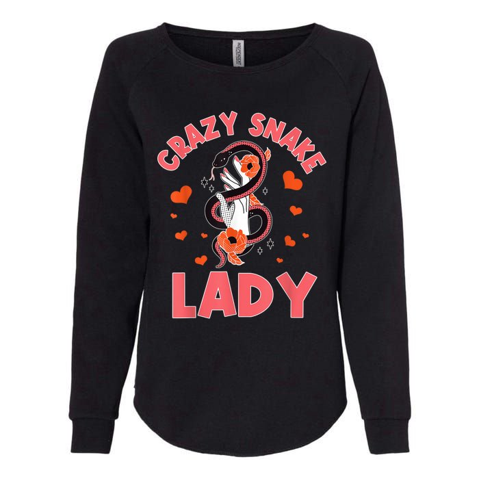 Crazy Snake Lady Snakes Reptile Girl Herpetologist Womens California Wash Sweatshirt