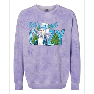 Christmas Snow LetS Get Cozy Winter Freezing Season Great Gift Colorblast Crewneck Sweatshirt