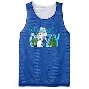 Christmas Snow LetS Get Cozy Winter Freezing Season Great Gift Mesh Reversible Basketball Jersey Tank