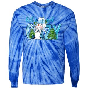 Christmas Snow LetS Get Cozy Winter Freezing Season Great Gift Tie-Dye Long Sleeve Shirt