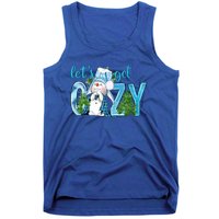 Christmas Snow LetS Get Cozy Winter Freezing Season Great Gift Tank Top