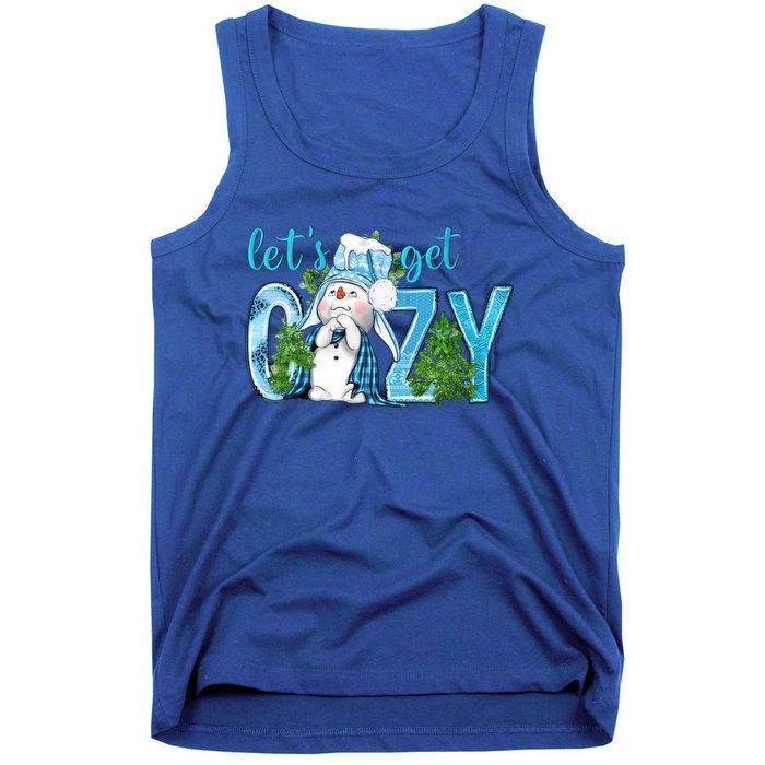 Christmas Snow LetS Get Cozy Winter Freezing Season Great Gift Tank Top