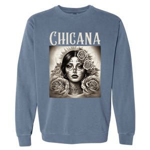 Chicana Style Lowrider Clothes Women Mexican American Latina Garment-Dyed Sweatshirt