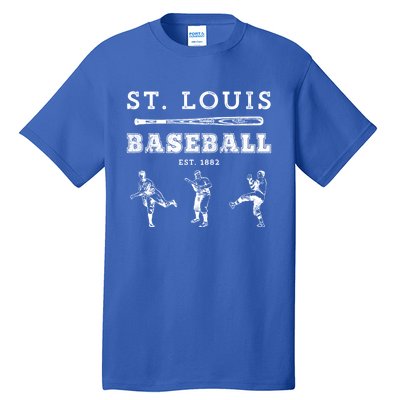 Classic St Louis Missouri Baseball Fan Retro Gift Tall T-Shirt